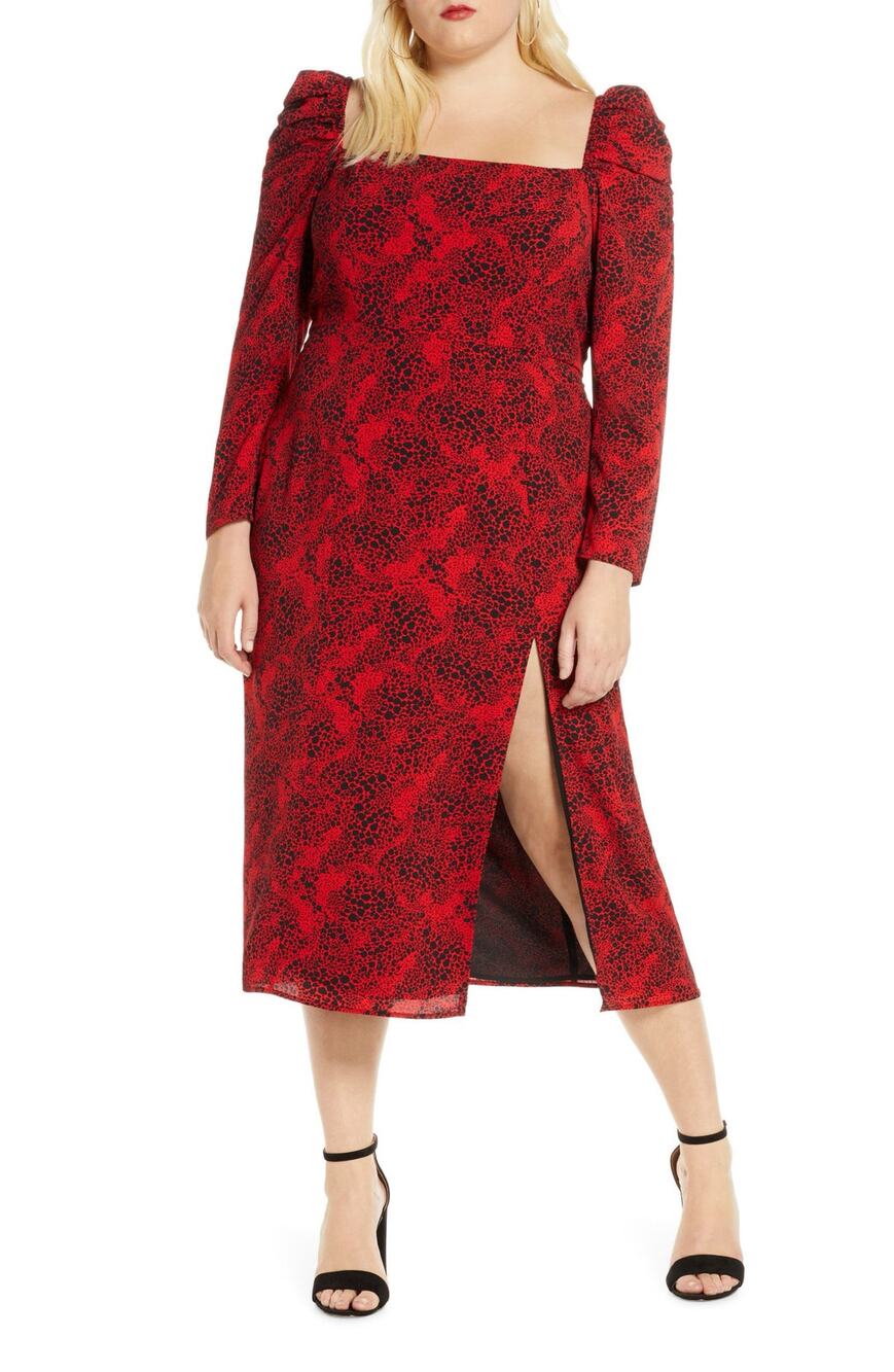 Leith Red Midi Dress Plus Size 1X Dark Romance Whimsigoth Fairy Grunge $150